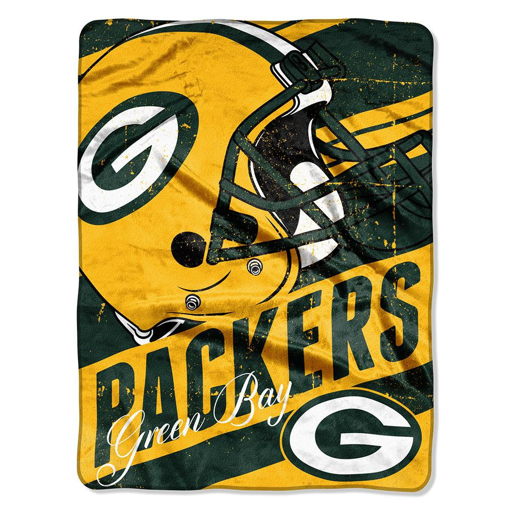 Green Bay Packers NFL Micro Raschel Blanket (Deep Slant Series) (46in x 60in)
