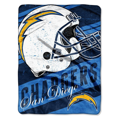 San Diego Chargers NFL Micro Raschel Blanket (Deep Slant Series) (46in x 60in)