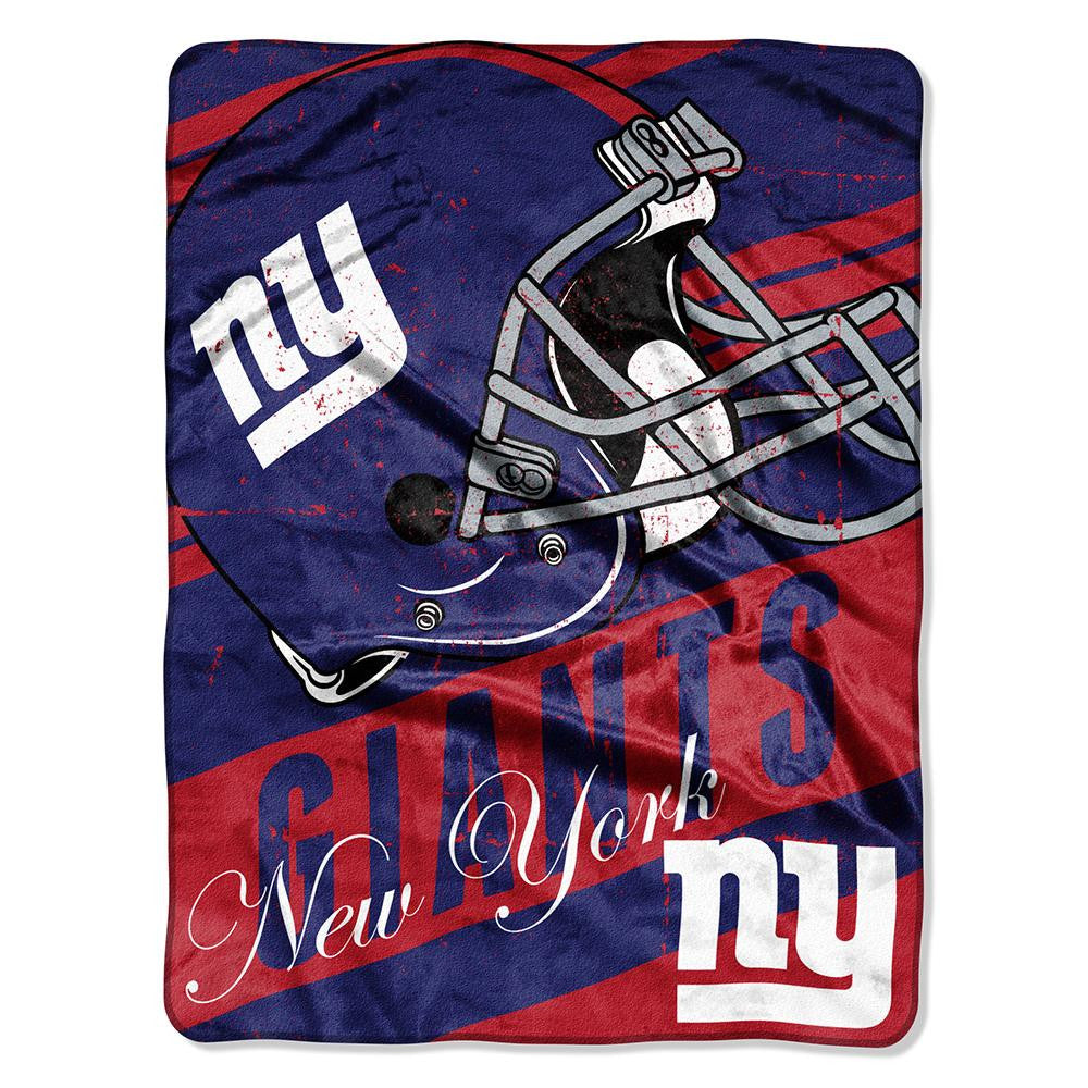 New York Giants NFL Micro Raschel Blanket (Deep Slant Series) (46in x 60in)