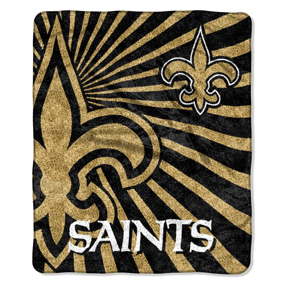 New Orleans Saints NFL Sherpa Throw (Strobe Series) (50in x 60in)