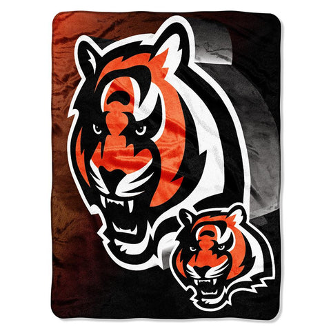 Cincinnati Bengals NFL Micro Raschel Blanket (Bevel Series) (80x60)
