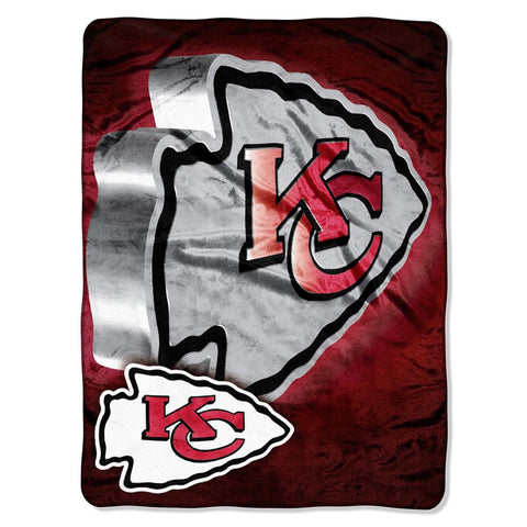 Kansas City Chiefs NFL Micro Raschel Blanket (Bevel Series) (80x60)