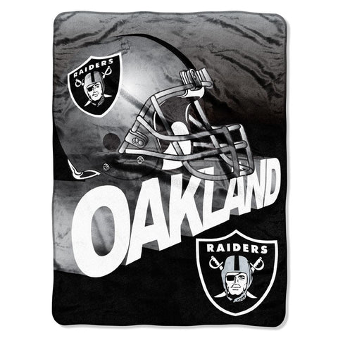Oakland Raiders NFL Micro Raschel Blanket (Bevel Series) (80x60)