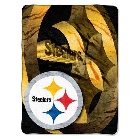 Pittsburgh Steelers NFL Micro Raschel Blanket (Bevel Series) (80x60)