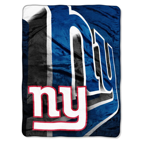 New York Giants NFL Micro Raschel Blanket (Bevel Series) (80x60)