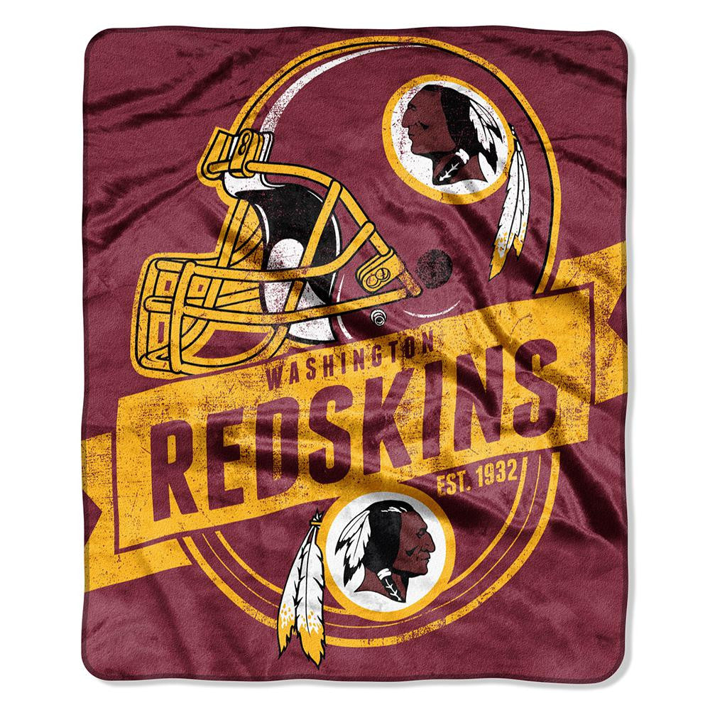 Washington Redskins NFL Royal Plush Raschel Blanket (Grand Stand Raschel) (50in x 60in)