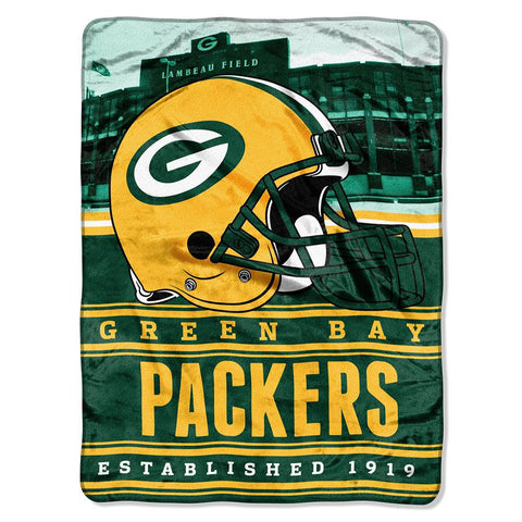Green Bay Packers NFL Silk Touch Throw (Stacked Series) (60inx80in)