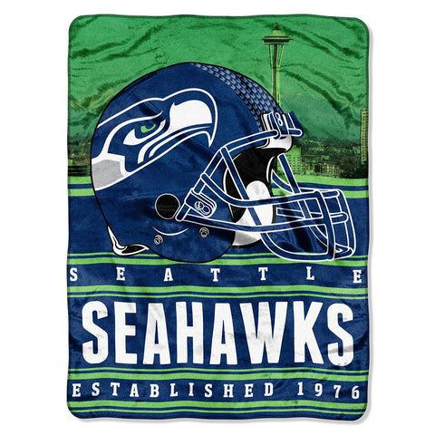 Seattle Seahawks NFL Silk Touch Throw (Stacked Series) (60inx80in)