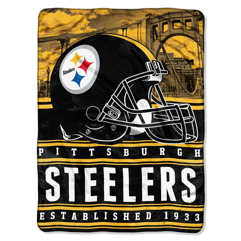 Pittsburgh Steelers NFL Silk Touch Throw (Stacked Series) (60inx80in)