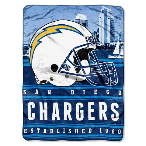San Diego Chargers NFL Silk Touch Throw (Stacked Series) (60inx80in)