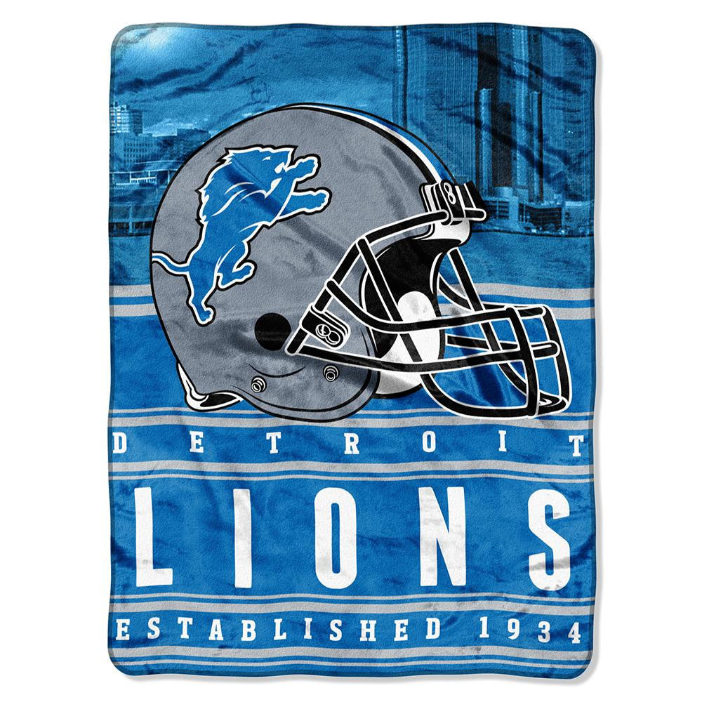 Detroit Lions NFL Silk Touch Throw (Stacked Series) (60inx80in)