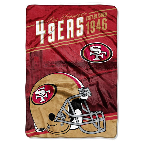 San Francisco 49ers NFL Stagger Oversized Micro Raschel (62in x 90in)
