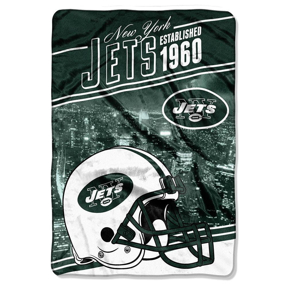 New York Jets NFL Stagger Oversized Micro Raschel (62in x 90in)