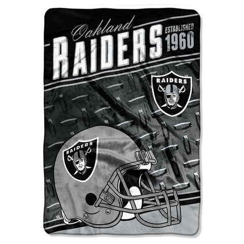 Oakland Raiders NFL Stagger Oversized Micro Raschel (62in x 90in)