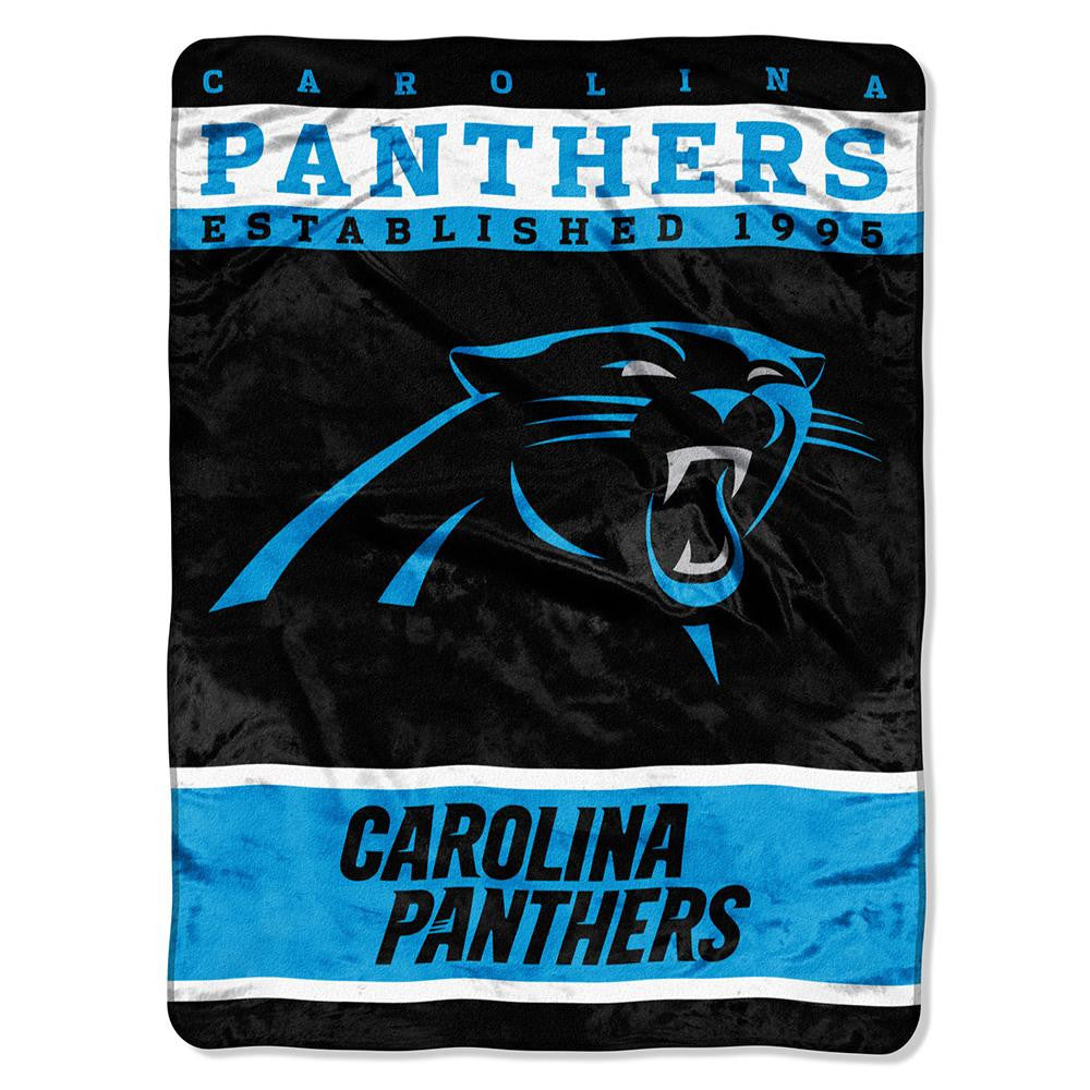 Carolina Panthers NFL Royal Plush Raschel (12th Man Series) (60in x 80in)