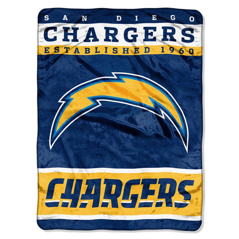 San Diego Chargers NFL Royal Plush Raschel (12th Man Series) (60in x 80in)