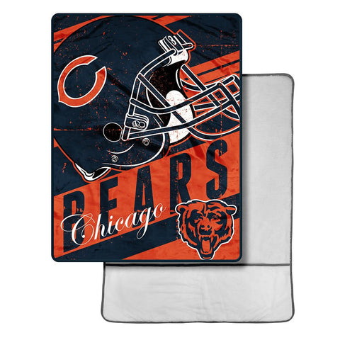 Chicago Bears NFL Micro Sherpa Throw with Foot Pocket