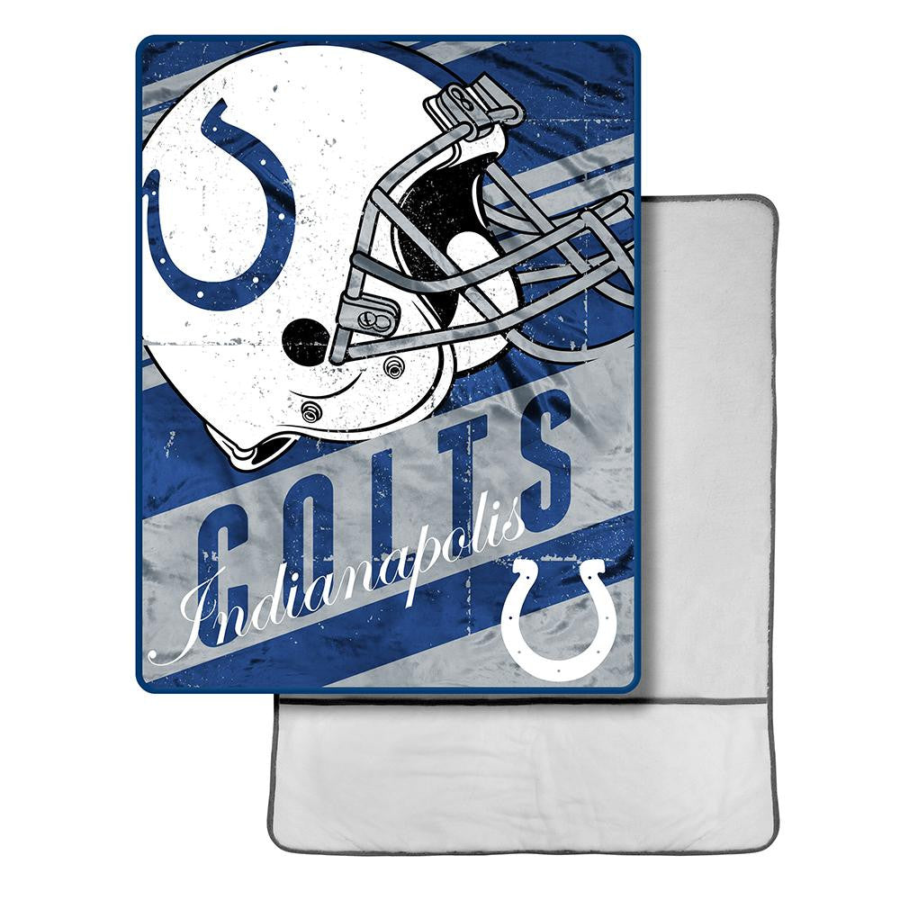 Indianapolis Colts NFL Micro Sherpa Throw with Foot Pocket