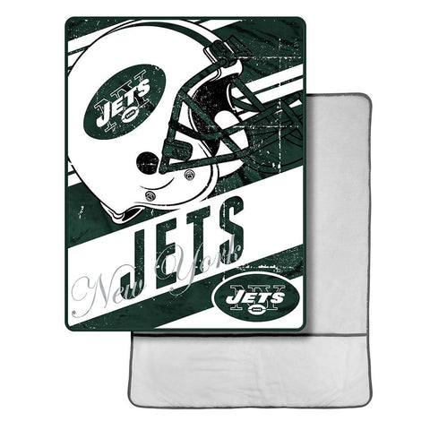 New York Jets NFL Micro Sherpa Throw with Foot Pocket
