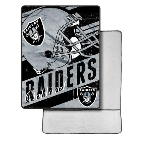 Oakland Raiders NFL Micro Sherpa Throw with Foot Pocket