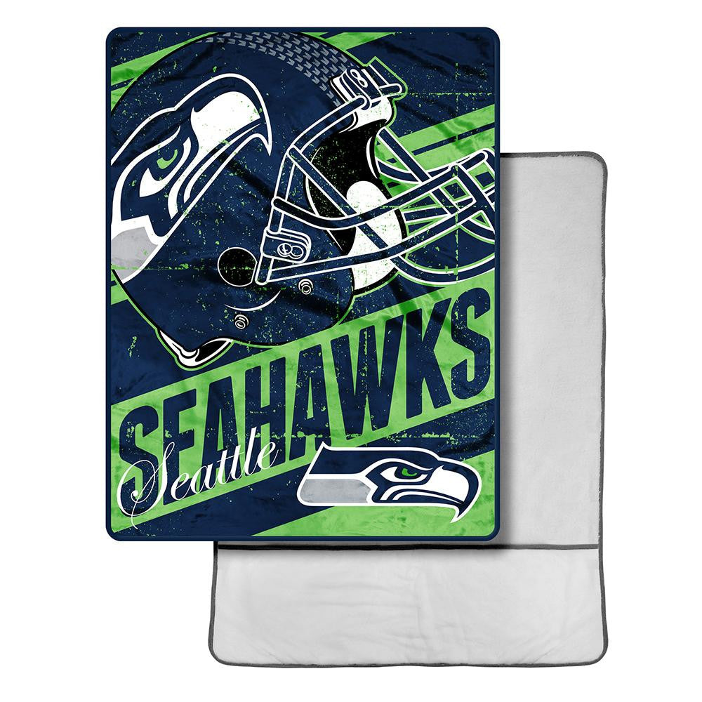 Seattle Seahawks NFL Micro Sherpa Throw with Foot Pocket