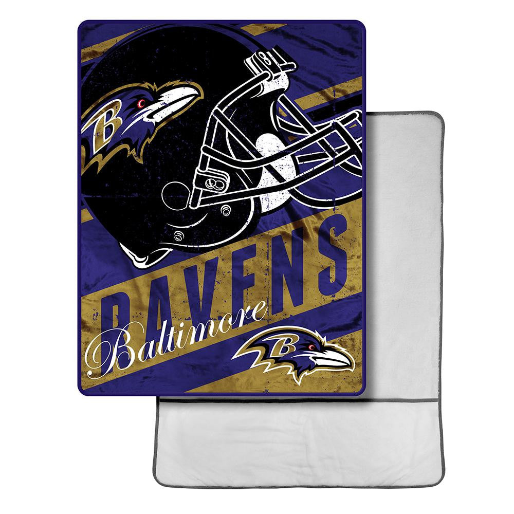 Baltimore Ravens NFL Micro Sherpa Throw with Foot Pocket