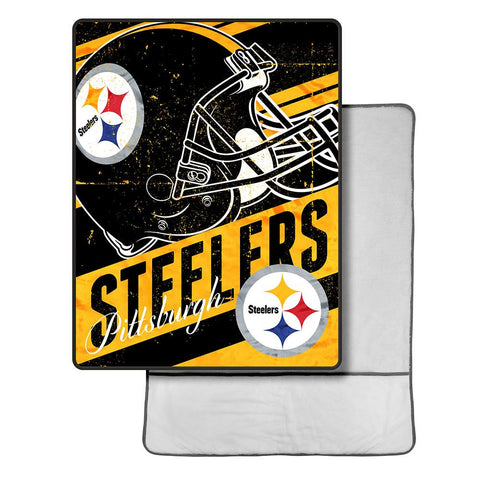 Pittsburgh Steelers NFL Micro Sherpa Throw with Foot Pocket