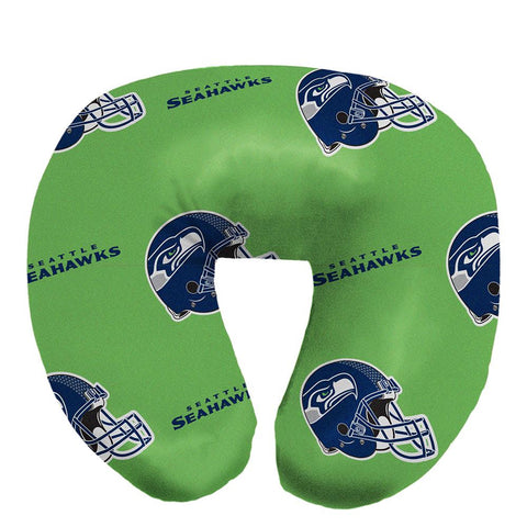 Seattle Seahawks NFL Beadded Spandex Neck Pillow (12in x 13in x 5in)