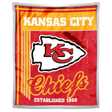 Kansas City Chiefs NFL Mink Sherpa Throw (50in x 60in)