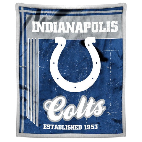 Indianapolis Colts NFL Mink Sherpa Throw (50in x 60in)