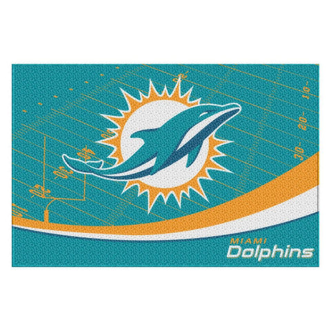 Miami Dolphins NFL Tufted Rug (Extra Point Series) (59x39)