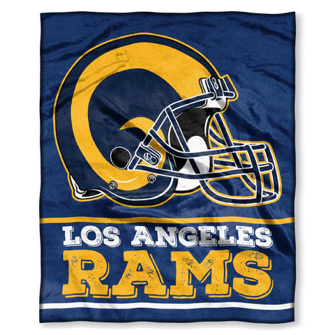 Los Angeles Rams NFL Throwback Silk Touch Throw Blanket (Slot Series) (50in x 60in)