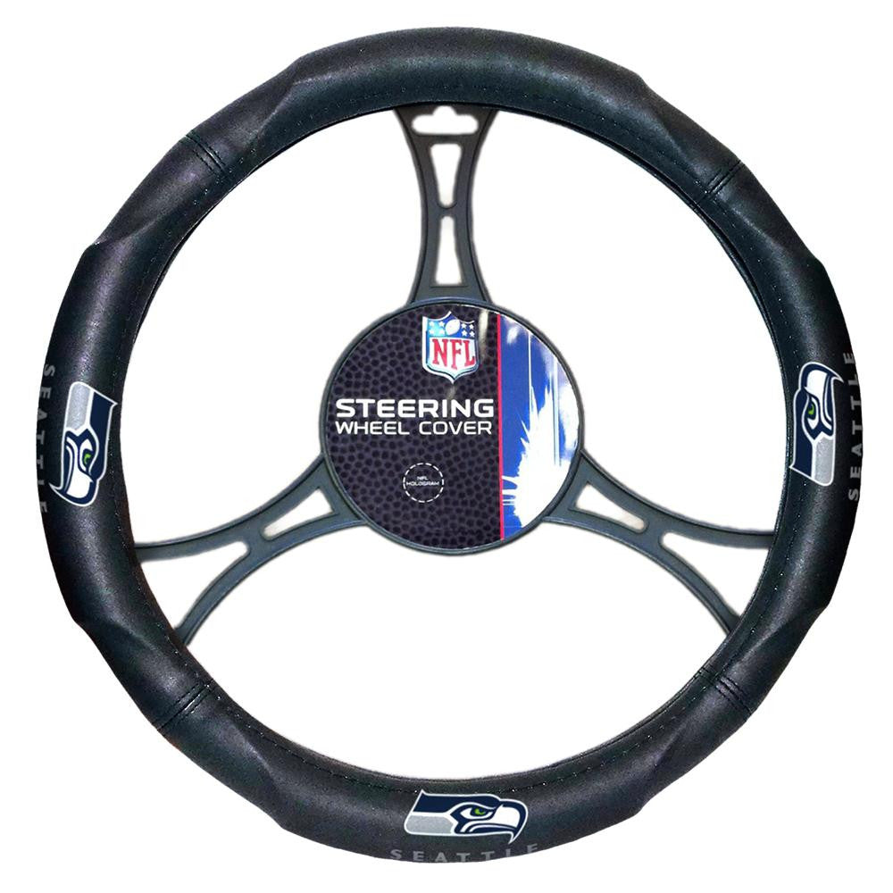 Seattle Seahawks NFL Steering Wheel Cover (14.5 to 15.5)