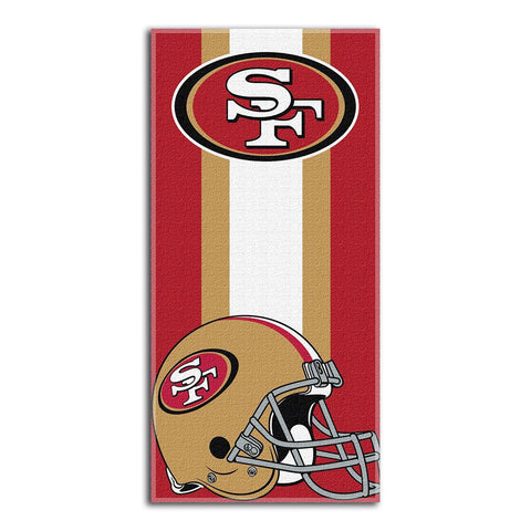 San Francisco 49ers NFL Zone Read Cotton Beach Towel (30in x 60in)