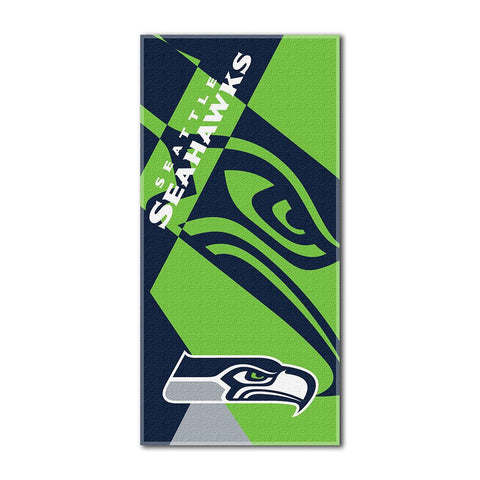 Seattle Seahawks NFL ?Puzzle? Over-sized Beach Towel (34in x 72in)