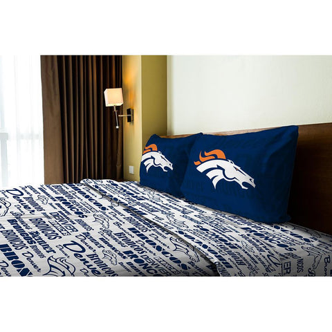 Denver Broncos NFL Twin Sheet Set (Anthem Series)