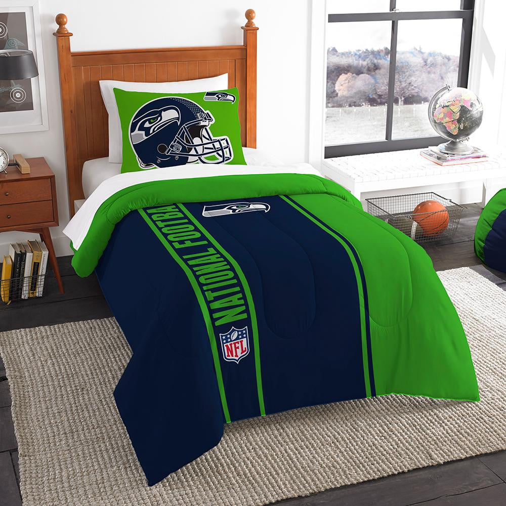 Seattle Seahawks NFL Twin Comforter Set (Soft & Cozy) (64 x 86)