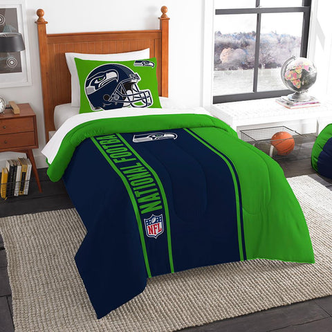 Seattle Seahawks NFL Twin Comforter Set (Soft & Cozy) (64 x 86)