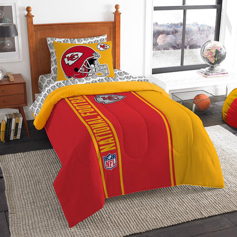 Kansas City Chiefs NFL Twin Comforter Bed in a Bag (Soft & Cozy) (64in x 86in)