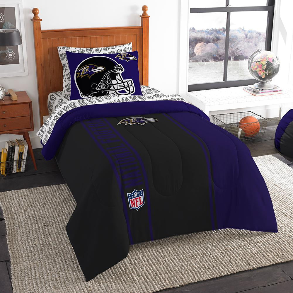 Baltimore Ravens NFL Twin Comforter Bed in a Bag (Soft & Cozy) (64in x 86in)