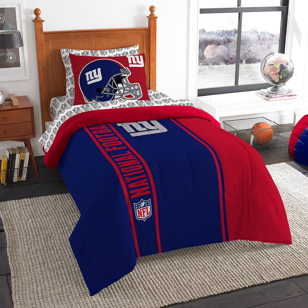 New York Giants NFL Twin Comforter Bed in a Bag (Soft & Cozy) (64in x 86in)