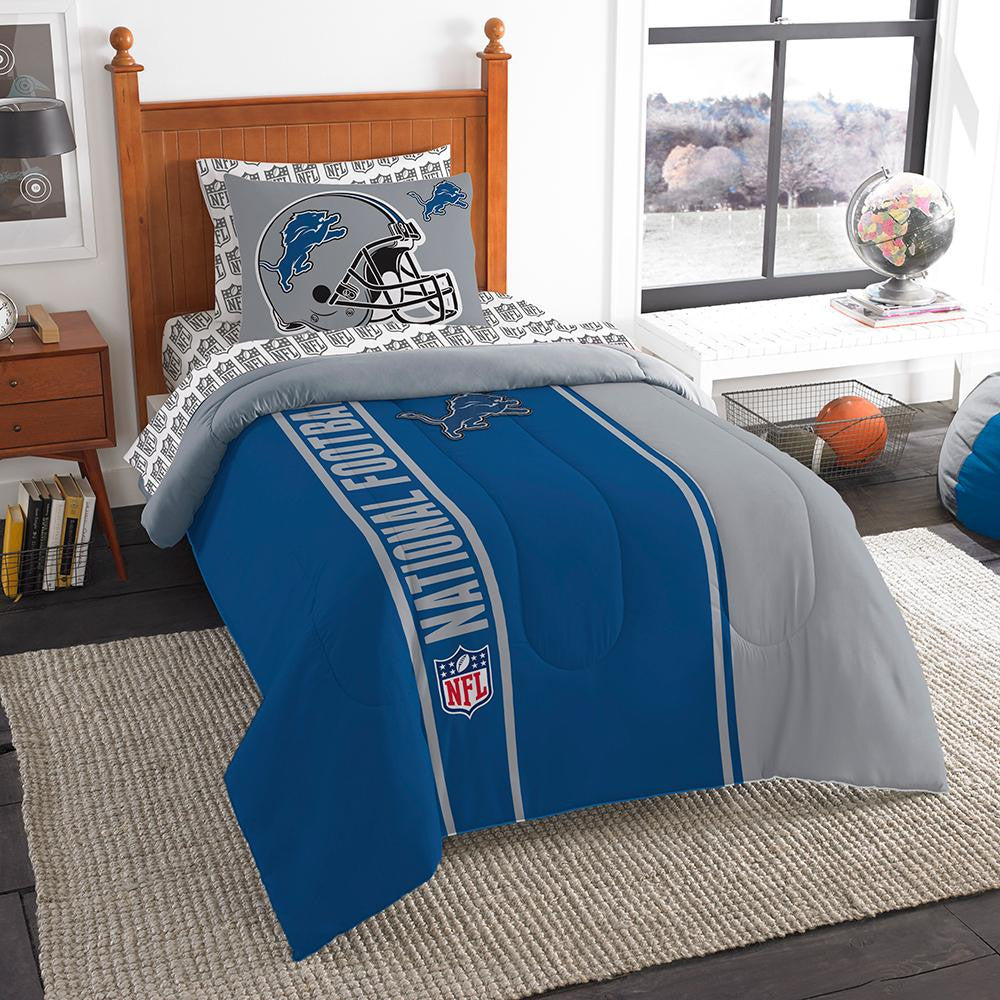Detroit Lions NFL Twin Comforter Bed in a Bag (Soft & Cozy) (64in x 86in)
