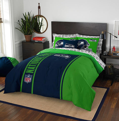 Seattle Seahawks NFL Full Comforter Bed in a Bag (Soft & Cozy) (76in x 86in)