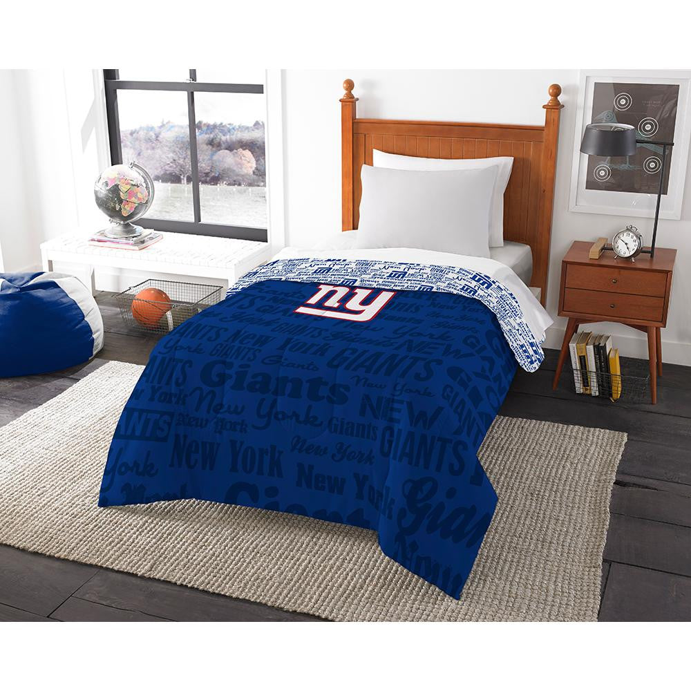 New York Giants NFL Twin Comforter (Anthem) (64 x 86)