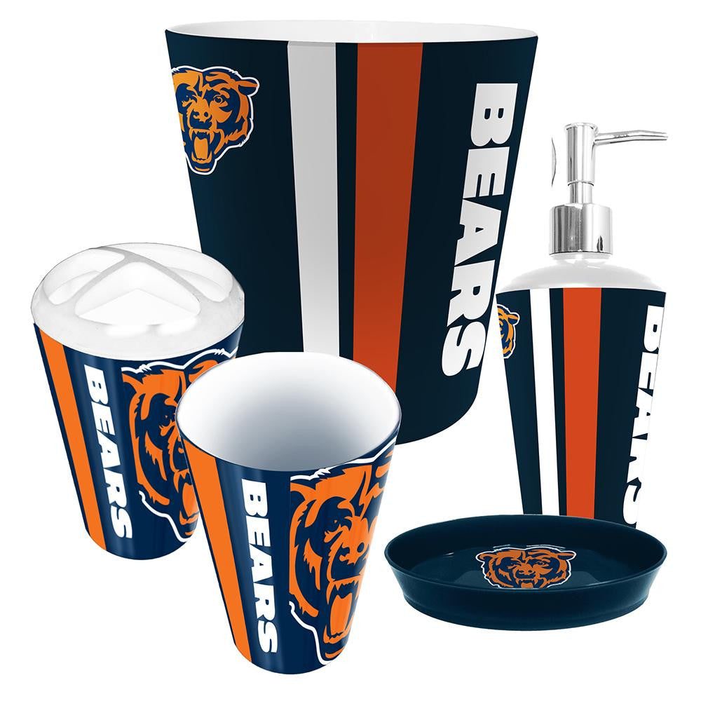 Chicago Bears NFL Complete Bathroom Accessories 5pc Set
