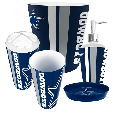Dallas Cowboys NFL Complete Bathroom Accessories 5pc Set