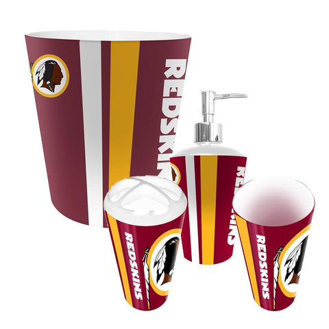 Washington Redskins NFL Complete Bathroom Accessories 4pc Set
