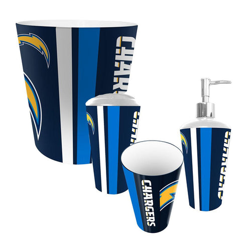 San Diego Chargers NFL Complete Bathroom Accessories 4pc Set
