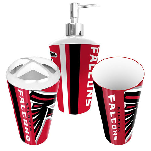 Atlanta Falcons NFL Bath Tumbler, Toothbrush Holder & Soap Pump (3pc Set)