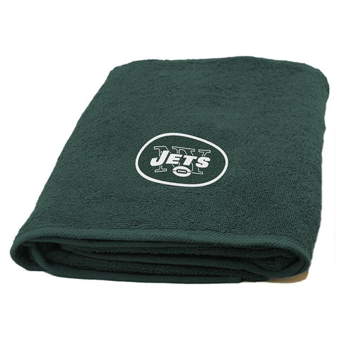 New York Jets NFL Bath Towel with Embroidered Applique Logo (25x50)